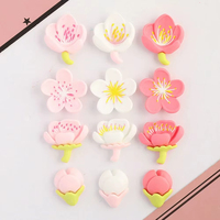 Belle fleur artistique filles rose 3d aimant de réfrigérateur matériaux acryliques personnalisés aimants de fleurs de cerisier pour réfrigérateur