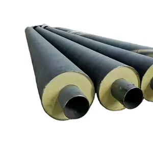 Tianjin manufacturing underground direct buried pre insulated thermal insulation steel pipe for hot water pipeline