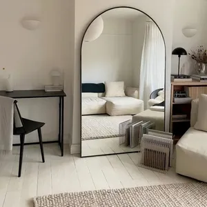 <span class=keywords><strong>Specchio</strong></span> da pavimento decorativo ad arco alto Extra Large con struttura in metallo nero bianco oro <span class=keywords><strong>per</strong></span> matrimonio sala ospiti - Product Image 3