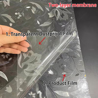 Moderne statische PVC gefrostete bunte Tulpen Formen Glasfenster folie dekorative wasserdichte Privatsphäre für Haustür Windows Factory