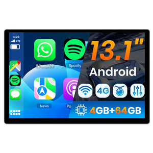 Venda Por Atacado de Novo Produto 2 Din <span class=keywords><strong>Android</strong></span> Car Radio 13.1 ''IPS Touch Screen Car Stereo Carplay <span class=keywords><strong>Android</strong></span> Auto GPS WiFi FM RDS DSP BT - Product Image 1