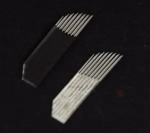 OEM Double Triple Rows 28/36pins Semi Nano Microblading Tattoo Needles Lip Eyebrow Microblading Needles Blades