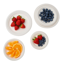 Assiettes à dessert en bagasse de canne à sucre compostables et biodégradables de 7 pouces pour gâteaux, amuse-gueules, mariages et fêtes (vente en gros)