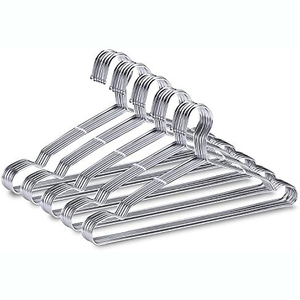 <b>Plastic</b> Hangers Double Tier Flexible Eco-friendly Clothes Organizer for Bedroom <b>Wardrobe</b> - Product Image 1