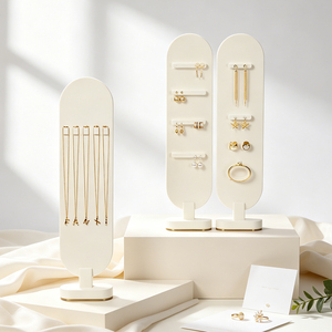 Light Luxury Jewelry Display Stand Window Showcase Fixture Magnetic <b>Ring</b> Earring <b>Necklace</b> Jewelry Display Props - Product Image 2
