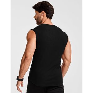 FOXA Men's Ribbed Sleeveless Tank Top Quick Dry Gym Fitness Workout Shirt Muscle <b>Tee</b> - Product Image 2