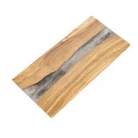 Olive Wood and Epoxy Resin Cutting Serving Board, Art Decor