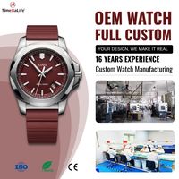 Montre automatique mécanique de sport de plongée 20 ATM avec mouvement Miyota 8215, cadran minimaliste et protection de la couronne, fabrication OEM sur mesure