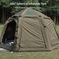 Tente gonflable sphérique de 16 m², abri solaire instantané en coton TC