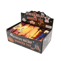Jouet anti-stress en PU à thème Halloween et Noël, bâton de beurre souple à rebond lent, emballé individuellement, décoration de fête originale