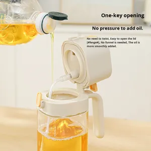 Modern Glass Oil <b>Pot</b> Automatic Opening Closing Oil Tank Soy <b>Sauce</b>/Vinegar Seasoning Bottle Kitchen Oil Spray Bottle Two-In-One - Product Image 2