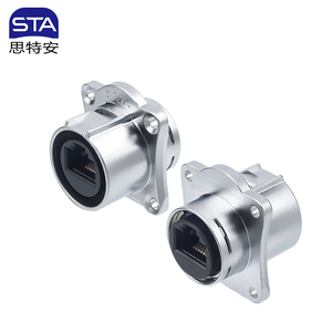 ตัวขยายสัญญาณเครือข่าย STA LP24 IP67 สายอีเธอร์เน็ต อะแดปเตอร์ RJ45 ช่องเสียบสัญญาณ แบบติดตั้งด้านหน้า สำหรับงานพลังงานทางอากาศและอวกาศ - Product Image 1