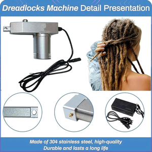 Machine à Dreads <span class=keywords><strong>Électrique</strong></span> Nouvelle Génération Améliorée, Machine à Tresses Portable pour Cheveux Humains, Outil de Tressage au <span class=keywords><strong>Crochet</strong></span> pour Dreadlocks - Product Image 2