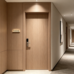 Porte intérieure insonorisée 46 dB en bois stratifié PVC, étanche, avec joint en T, pour appartement haut de gamme et projets immobiliers - Product Image 3