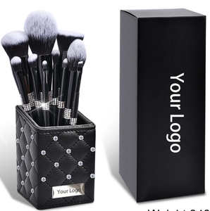 Daily Queen Mor-phe 10Pcs Nano Hair Rhinestone Handle <span class=keywords><strong>Highlighter</strong></span>  Make up Brush Smoooth Application  Opulent Feel Custom logo - Product Image 1