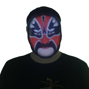 Masques de fête <span class=keywords><strong>LED</strong></span> rechargeables, écologiques, à motifs animaliers, couvrant tout le visage, programmables et lumineux pour Halloween - Product Image 2