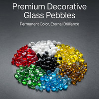 Galets de verre décoratifs, pierres lisses pour l'intérieur, l'extérieur, le jardin, l'aquarium, le remplissage de vase, vente en gros