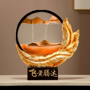 Feihuang Tengda créatif Quicksand ornement salon meuble TV entrée table ornement résine artisanat décoration en gros - Product Image 1