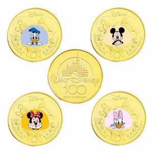 Monete d'Oro Commemorative a Tema Paperino, Stile Anime Americano, Distintivi da Collezione, Articolo di Grande Successo - Product Image 1