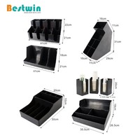 Support de table commercial pour café et restauration, organisateur de comptoir pour sucre et gobelets en plastique, à 2/4/6/8 compartiments