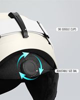 Casque de ski Ride Wind unisexe avec lunettes, pour hommes et femmes, antichoc, anti-buée, compatible OTG, équipement de sport d'hiver en ABS/EPS