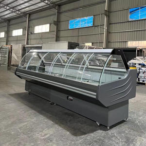 Hot Selling in Nordamerika Frische Vitrinen Fleisch kühler Gewerblicher Kühlschrank Gebogenes Glas Deli Fall - Product Image 1