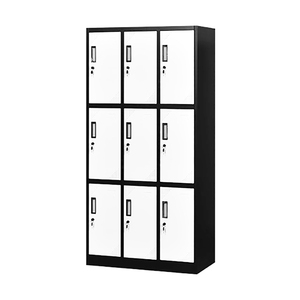 Meubles de bureau en acier, 9 portes, vintage, en métal, sport, gymnastique, <span class=keywords><strong>casier</strong></span> de rangement pour étudiants, vente en gros, livraison gratuite - Product Image 1