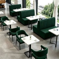 Tables et chaises de restaurant durables, ensemble de mobilier de restaurant, mobilier de bar de cafétéria, mobilier de café, sièges de banquette
