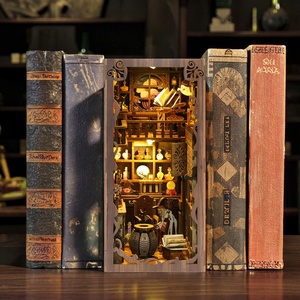Kit de Coin de Livre 3D en Bois Personnalisé, <span class=keywords><strong>Magique</strong></span> et Amical, pour Étagère, Décoration de Bibliothèque, Bricolage, Jouet Puzzle - Product Image 1