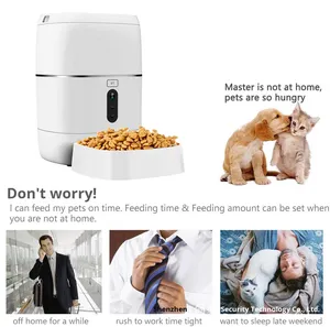 1080P OLED máy ảnh tuya wifi thông minh tự động vật nuôi trung chuyển từ xa điều khiển di động 6L thực phẩm Dispenser cho mèo & chó nhà sử dụng thời gian thiết lập - Product Image 5