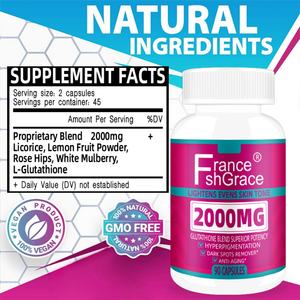 Pilules éclaircissantes pour la peau 2000MG, complément pour adultes, soutient la lutte contre le vieillissement et élimine les taches brunes, meilleure capsule éclaircissante pour la peau - Product Image 2