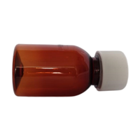 Bouteille médicinale liquide oral en plastique PET 60ML pour liquide oral avec bouchon à vis bouchon de mesure conception de bouteille en plastique de haute qualité