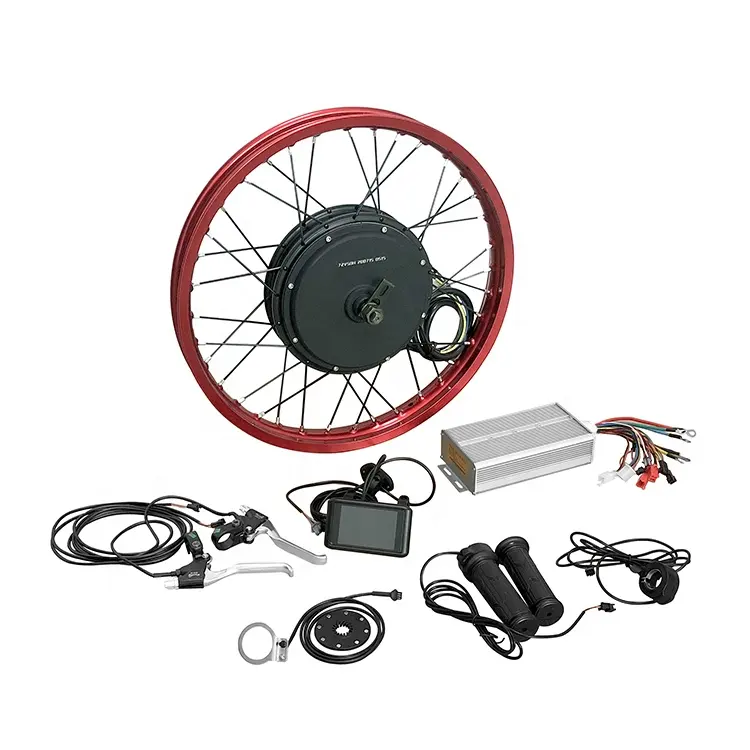 72V 5000 Watt WP50H Magneten Rear Drive Gearless Hub Motor Elektrische Fiets Conversie Kit Met UKC1 Kleurrijke Display