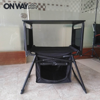Ensemble de cuisine pliable à prix de gros pour l'extérieur en Chine, en aluminium enroulé avec sac de rangement pour le camping