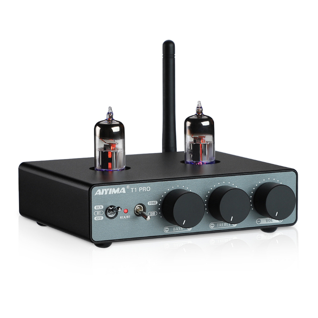AIYIMA T1 PRO Vacuum Tube Preamplifier Amplifiers Home Audio RCA Bluetooth Input Bass Treble Control HiFi Stereo AUX 12V Trigger
