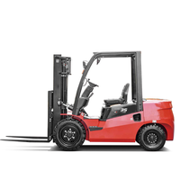 Chariot élévateur diesel à faibles émissions, capacité 3 tonnes, robuste, 4 roues, à combustion interne, pour chantier de construction
