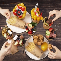 Porte-gobelet en papier à frites français populaire, tasse de qualité alimentaire pour collation