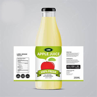Étiquettes personnalisées pour bouteilles d'eau minérale, adhésives, pour jus et boissons, en plastique, impression professionnelle, étiquettes d'emballage