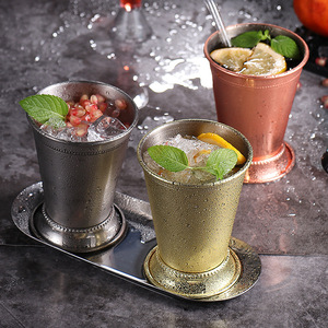 Bicchieri Mint Julep in Acciaio Inox Nero e Argento per Uso Promozionale, per France <span class=keywords><strong>Max</strong></span> & Jack's Karhu Miltonduff - Product Image 5
