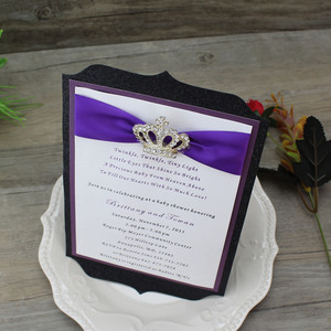 Invitations <span class=keywords><strong>de</strong></span> mariage en papier à paillettes noires et cartes d'invitation <span class=keywords><strong>de</strong></span> mariage à paillettes personnalisées - Product Image 3