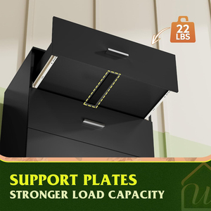 <span class=keywords><strong>Commode</strong></span> haute à <span class=keywords><strong>5</strong></span> <span class=keywords><strong>tiroirs</strong></span> en bois noir fabriquée à la main de style européen moderne avec rangement pour la chambre d'enfant - Product Image 6