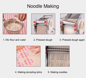 Machine semi-automatique électrique pour la fabrication de nouilles fraîches, de pâtes à pizza et de feuilles de pâte, avec fonction de découpe de pâte à farine - Product Image 6