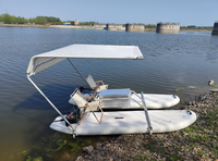 Kayak gonflable personnalisé épaissi en PVC de 3.2m et bateau à double coque Plate-forme de pêche gonflable de loisirs Installations d'amusement aquatique