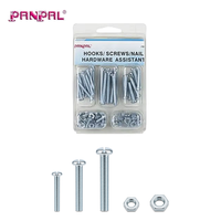 Kit de vis et écrous pour machine, 86 pièces, assortiment de boulons et écrous plaqués pour l'assemblage domestique, les réparations et projets de construction DIY