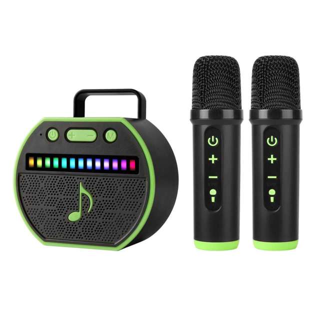 Mini Portable Karaoke Speaker with Wireless Microphone and RGB Colorful Lights for Kids Adults The Best Birthday Gift for 2026