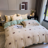 Parure de lit de luxe quatre pièces housse de lit de luxe ensemble de literie 100% coton