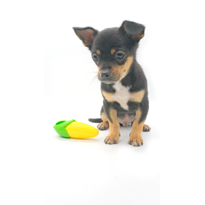 Ultra Dayanıklı Doğal Kauçuk Mısır Şeklinde Köpek Çiğneme Oyuncağı Isırmaya Dayanıklı ve Aşınmaya Dayanıklı Ses Çıkaran Çiğneme Çubuğu - Product Image 1