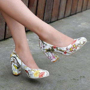 Туфли-лодочки женские на высоком каблуке 7 см с цветочным принтом, размеры 31-43 - Product Image 3