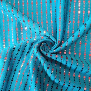 95% Polyester 5% Spandex Fokuro Spangle Bubble Dot Fabric Pd South Africa Ant Fabric For Clothing Dress Garment Sportswear