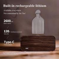 Diffuseur d'huiles essentielles HIITII sans eau en bois de frêne et verre, aromathérapie, décoration d'intérieur, diffuseur d'arômes artistique rechargeable